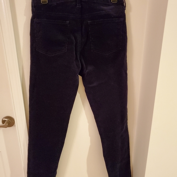 Navy Blue Skinny Corduroy Pants - Picture 2 of 3